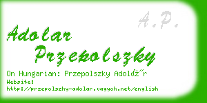 adolar przepolszky business card